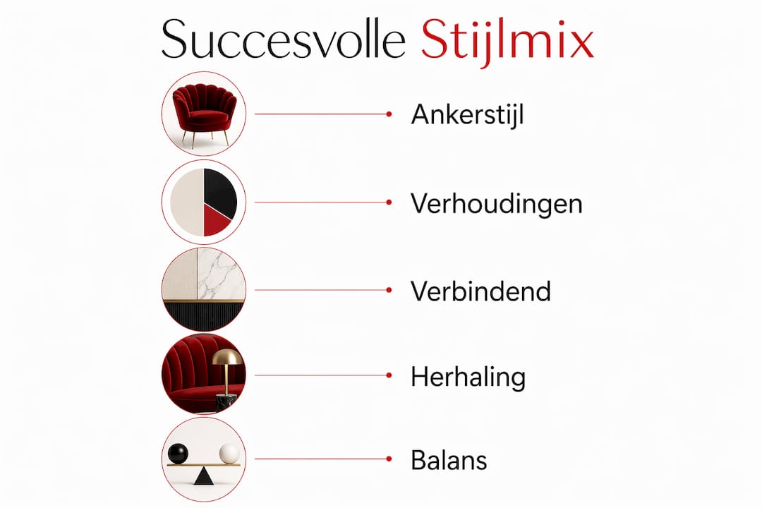 Infographic: in vijf stappen naar een geslaagde combinatie van stijlen