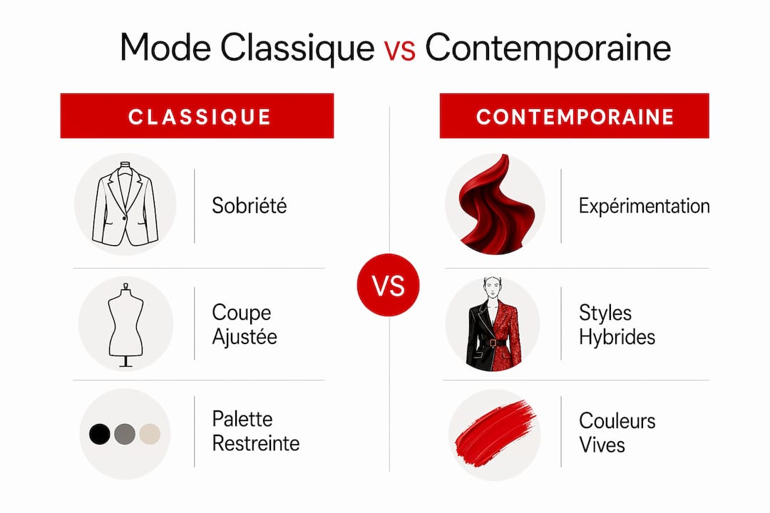 Infographie : le face-à-face entre la mode d’hier et celle d’aujourd’hui