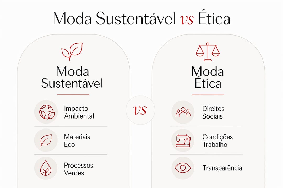 Infográfico: diferenças entre moda sustentável e moda ética