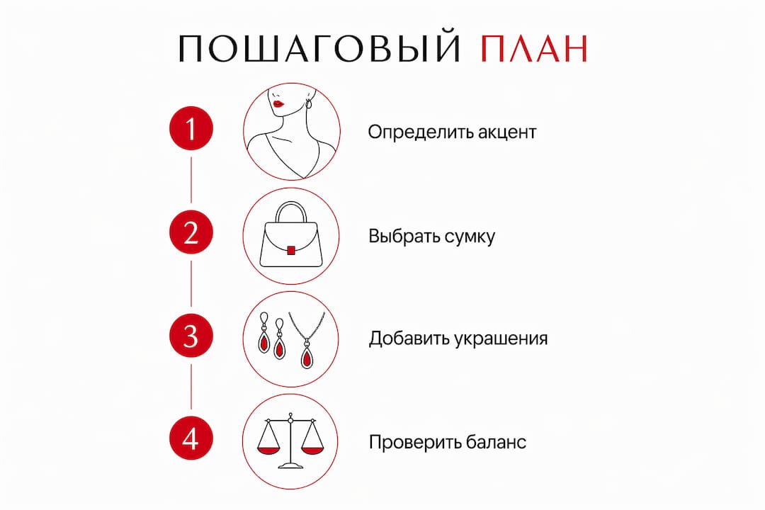 Инфографика: как подобрать аксессуары к своему образу — пошаговое руководство