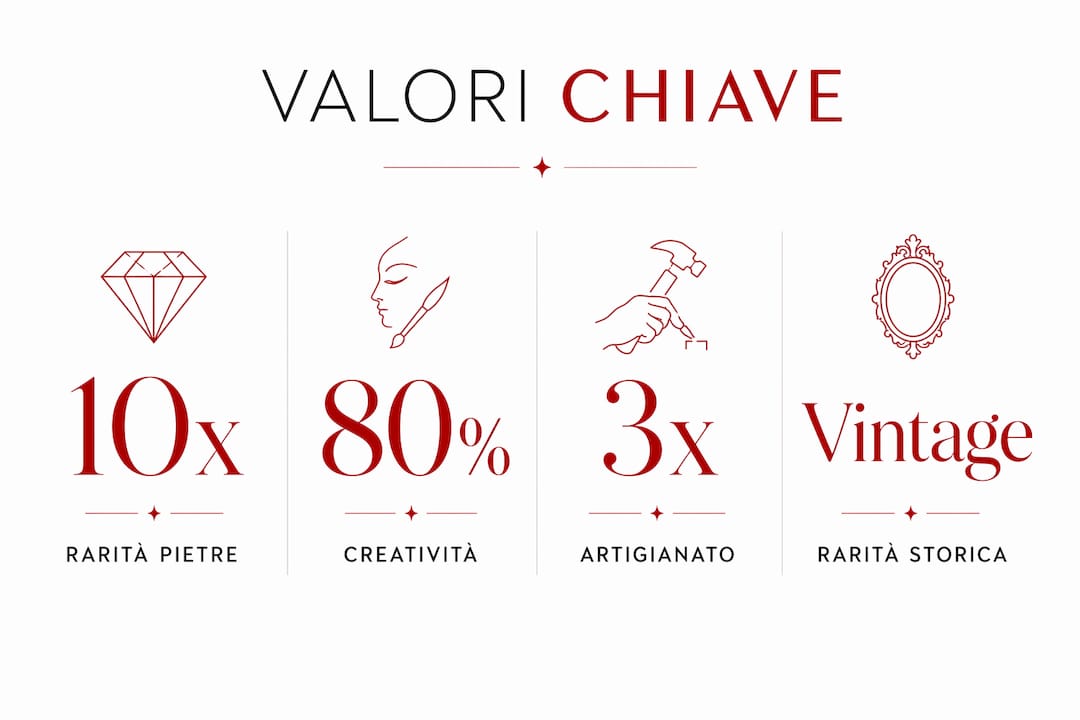 Un’infografica svela i principali valori che caratterizzano il mondo della gioielleria di lusso.