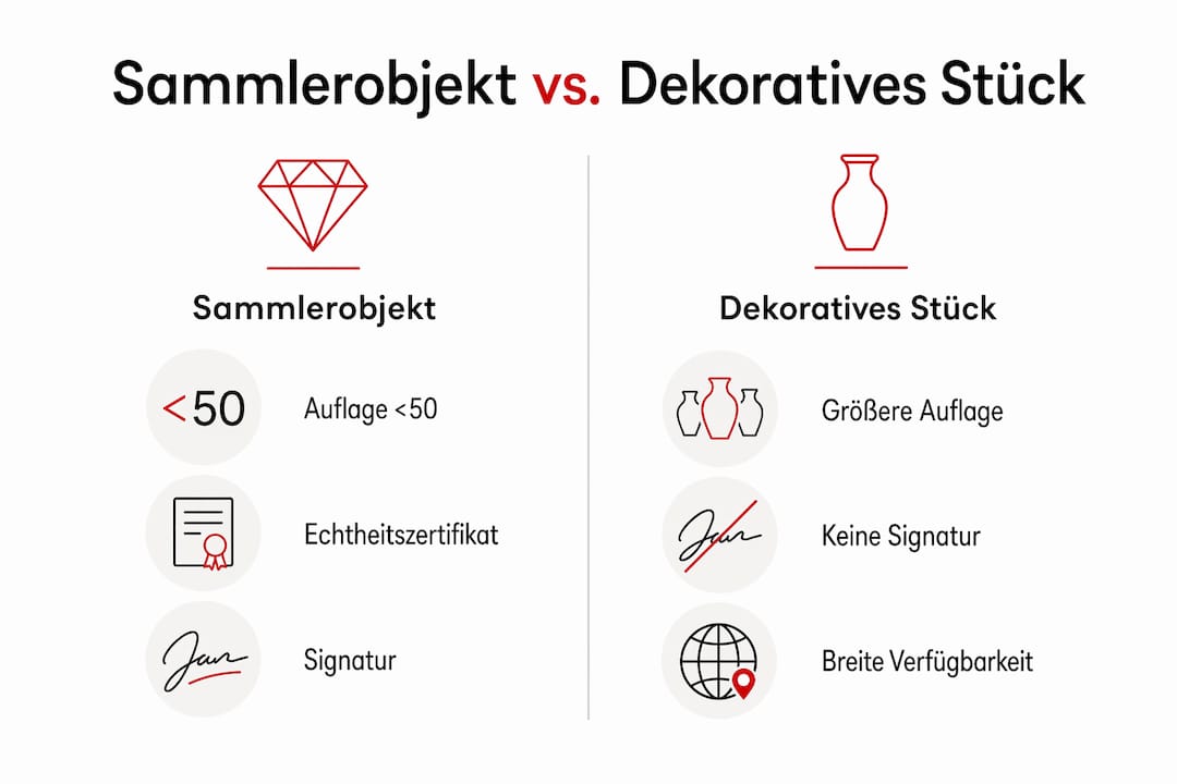 Infografik: Sammlerstück oder Dekorationsobjekt – ein Vergleich