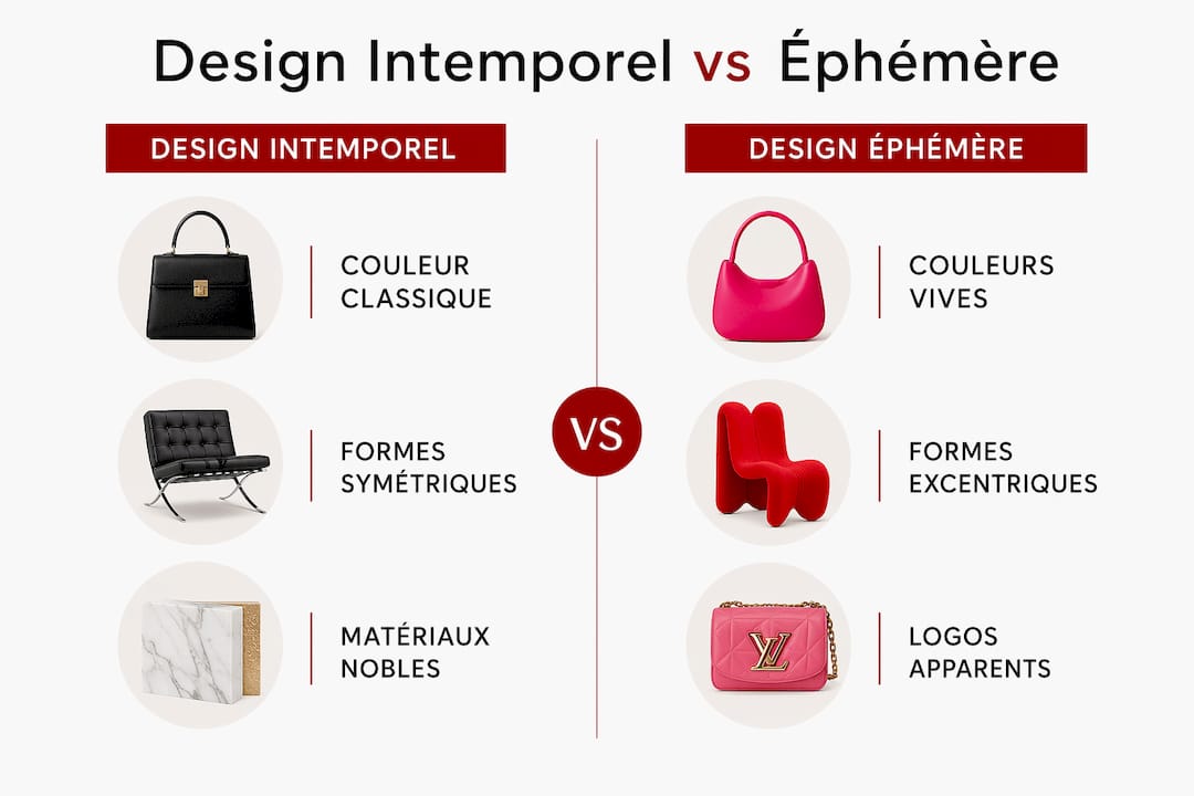 Infographie : le design intemporel face au design tendance