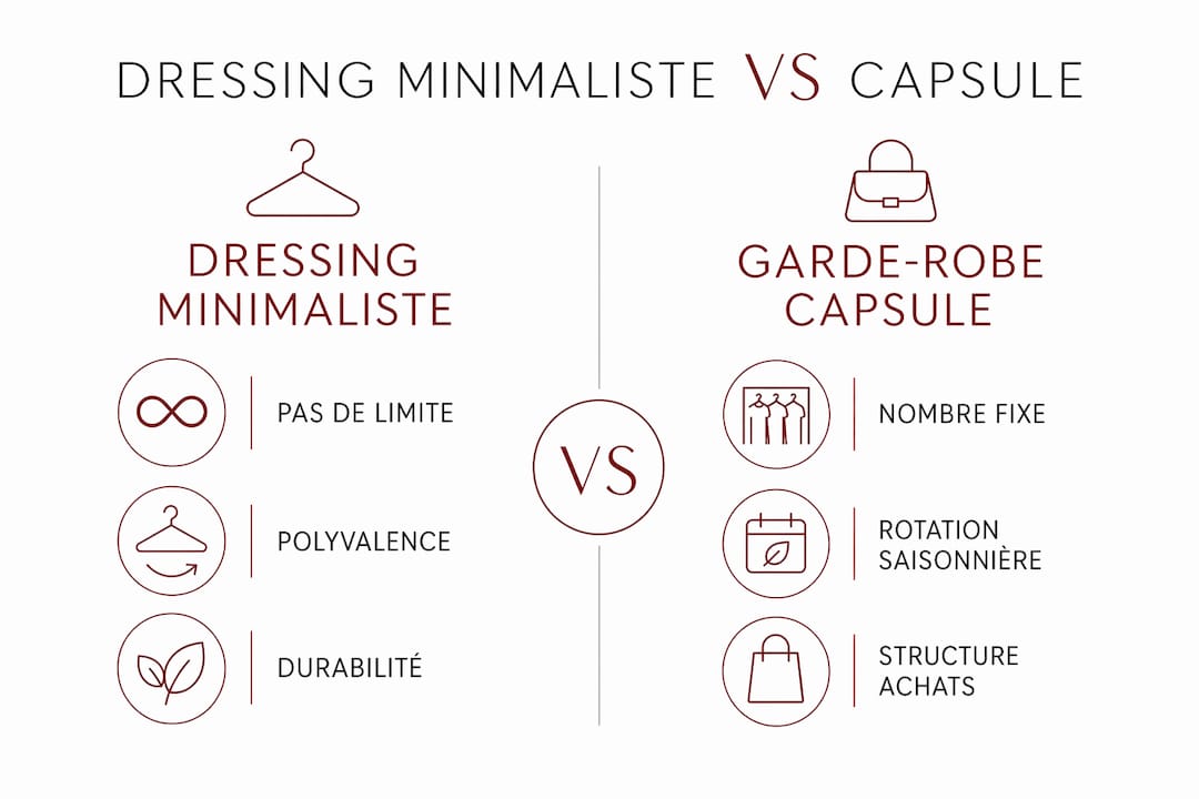 Infographie : dressing minimaliste ou garde-robe capsule, quelles différences ?