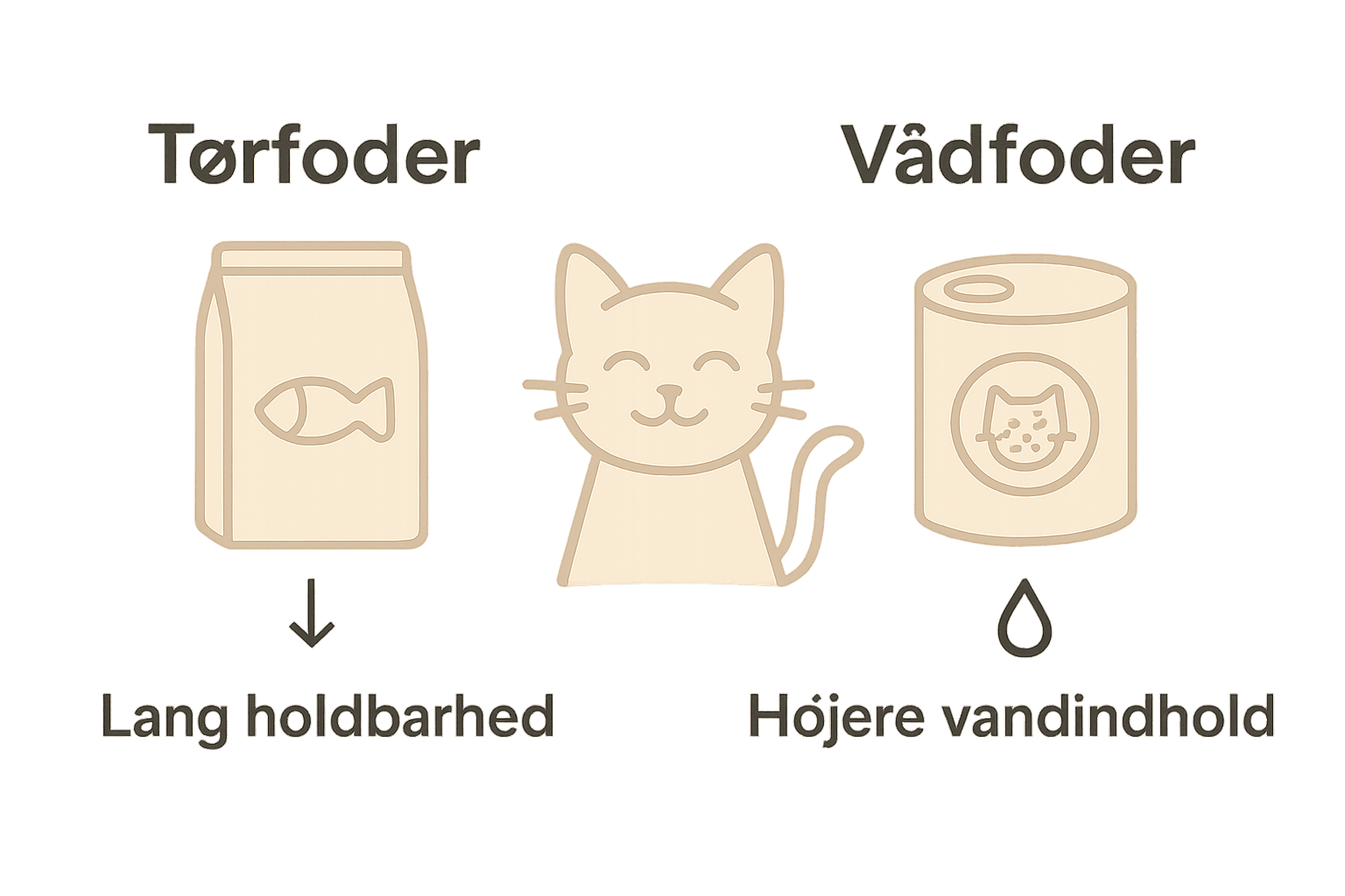 Sammenligning mellem tørfoder og vådfoder for katte