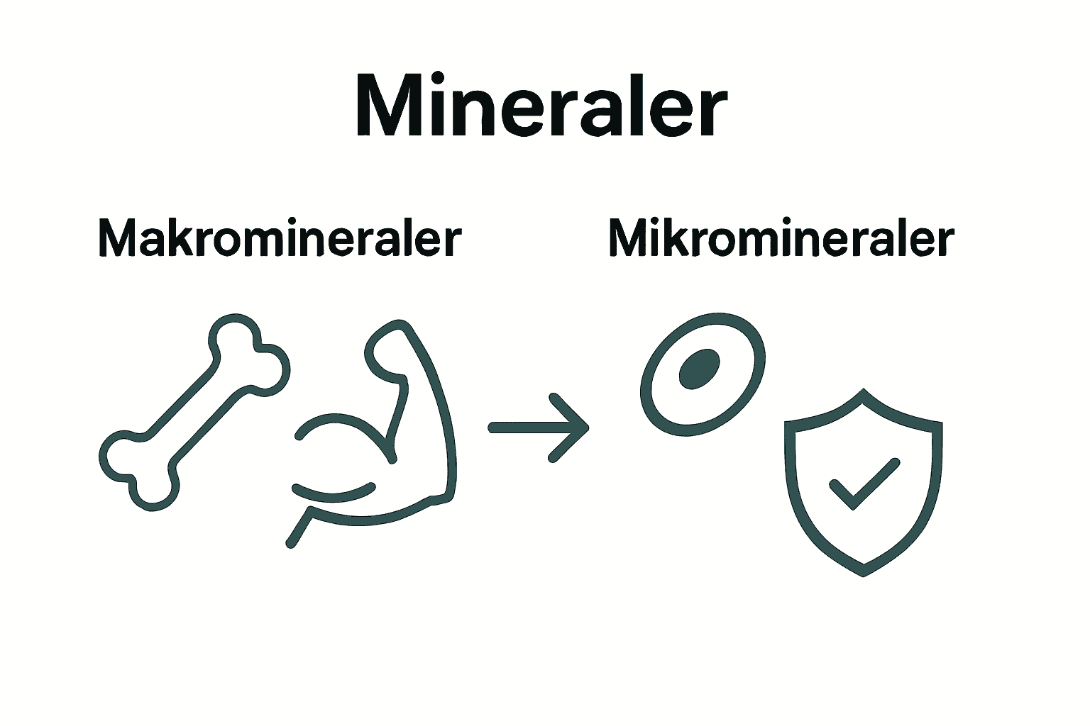 Infografik med makro- og mikromineraler i hundefoder