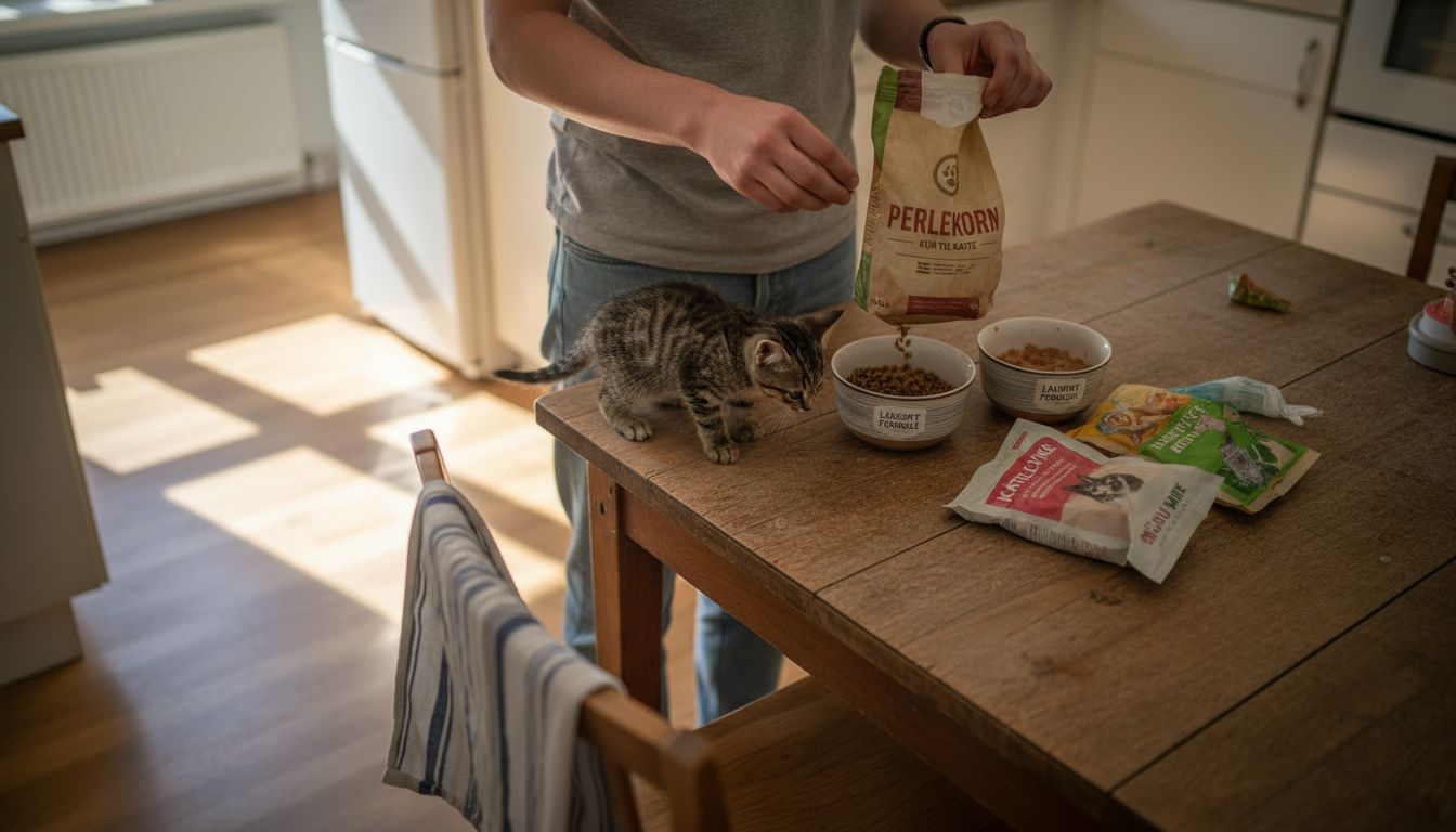 Kattejer beslutter sig for både tør- og vådfoder til killingen