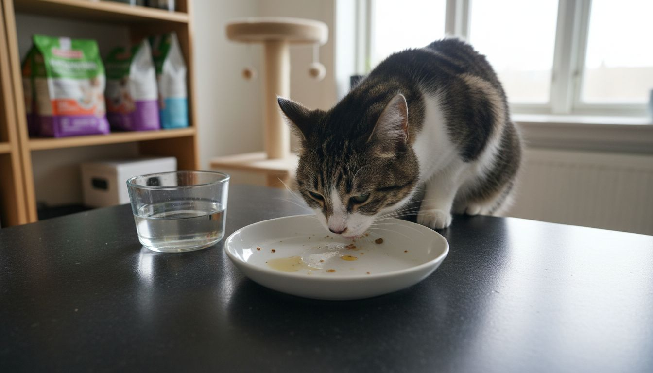 Katten får foder, der er rigt på omega-fedtsyrer.