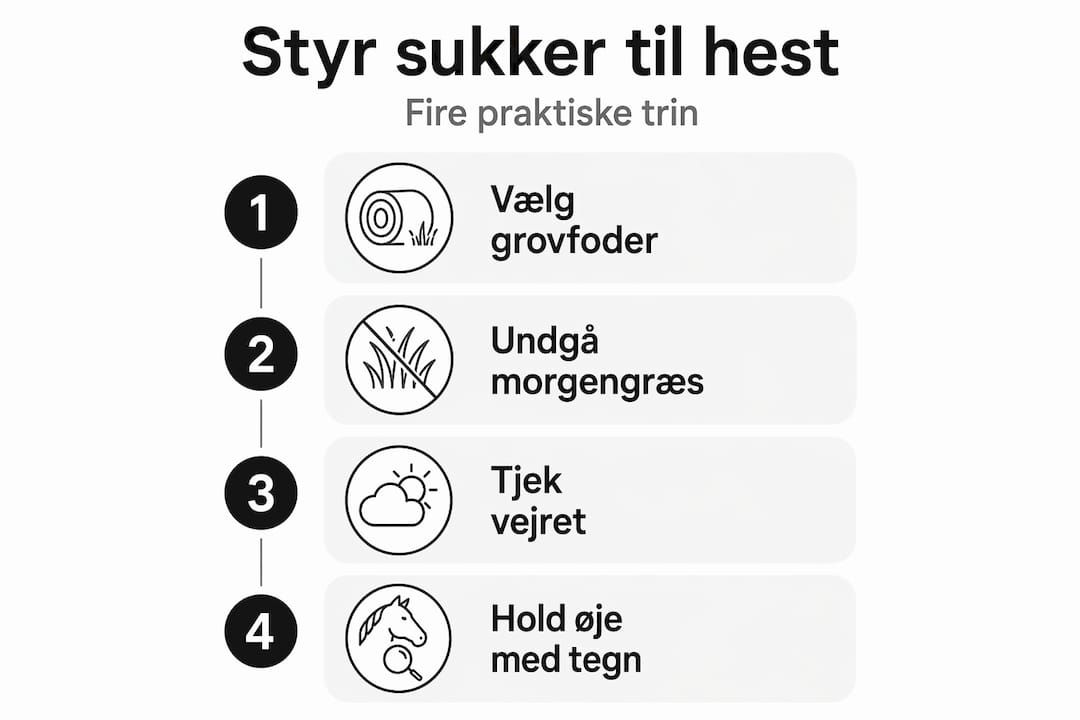 Sådan påvirker sukker din hest – en overskuelig guide i billeder