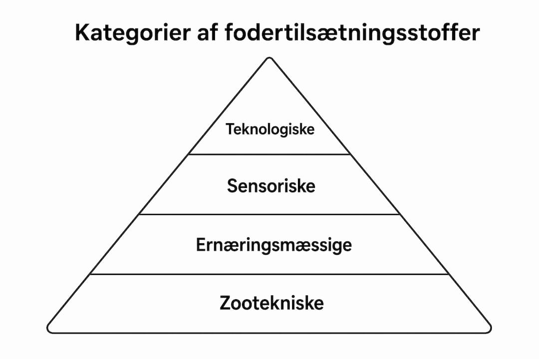 Oversigt: De fire hovedtyper af fodertilsætningsstoffer i infografik