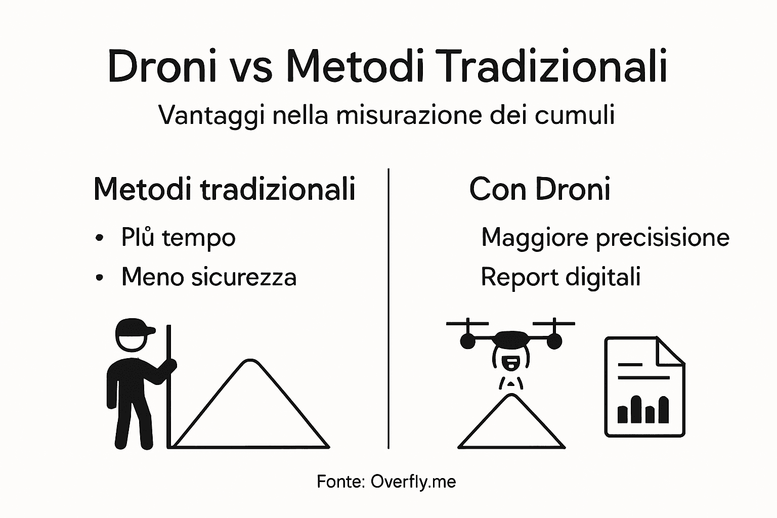 Infografica: perché scegliere i droni rispetto ai metodi tradizionali
