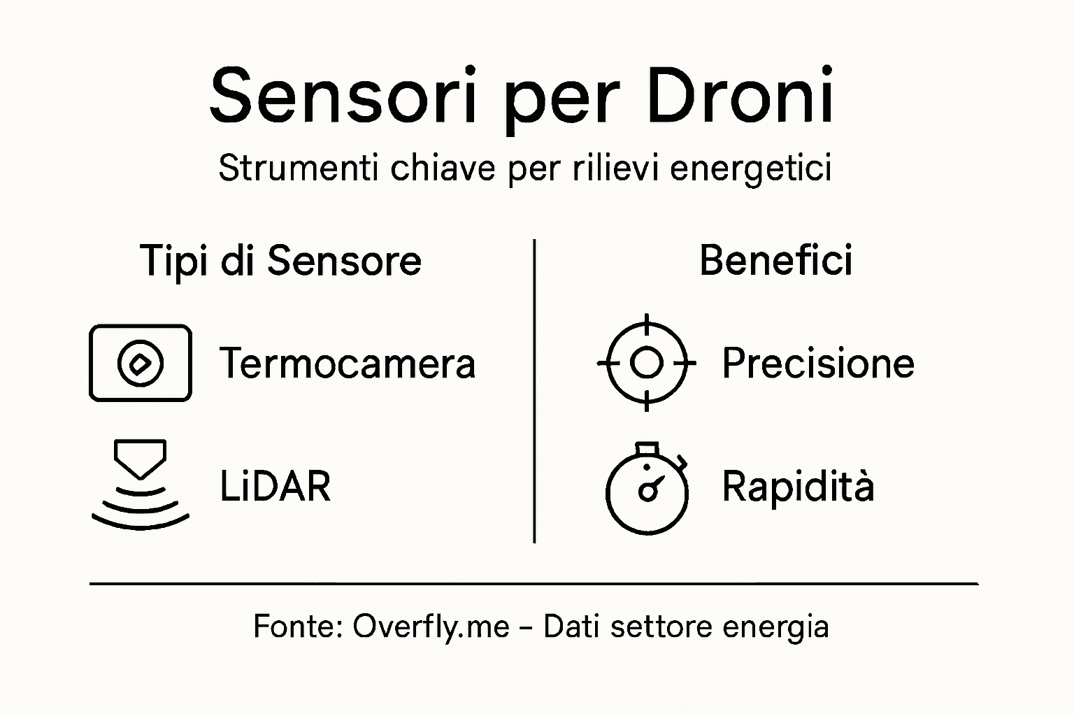 Infografica: come i sensori sui droni migliorano il monitoraggio dell’energia e i vantaggi per le aziende
