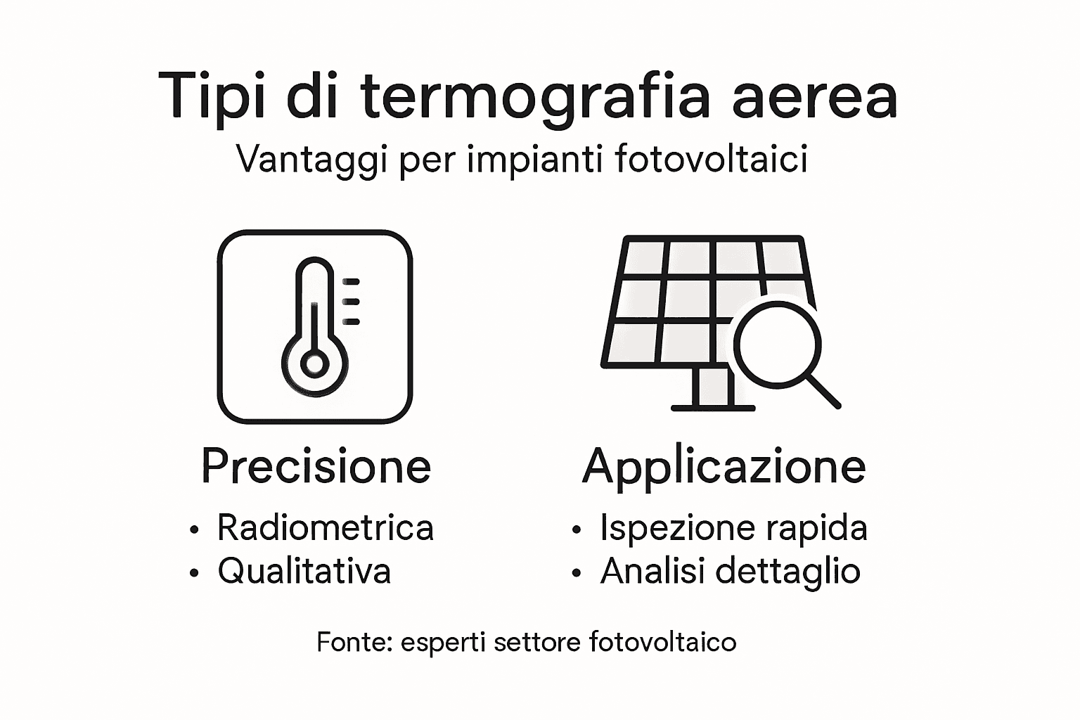 Infografica: le diverse applicazioni della termografia con i droni
