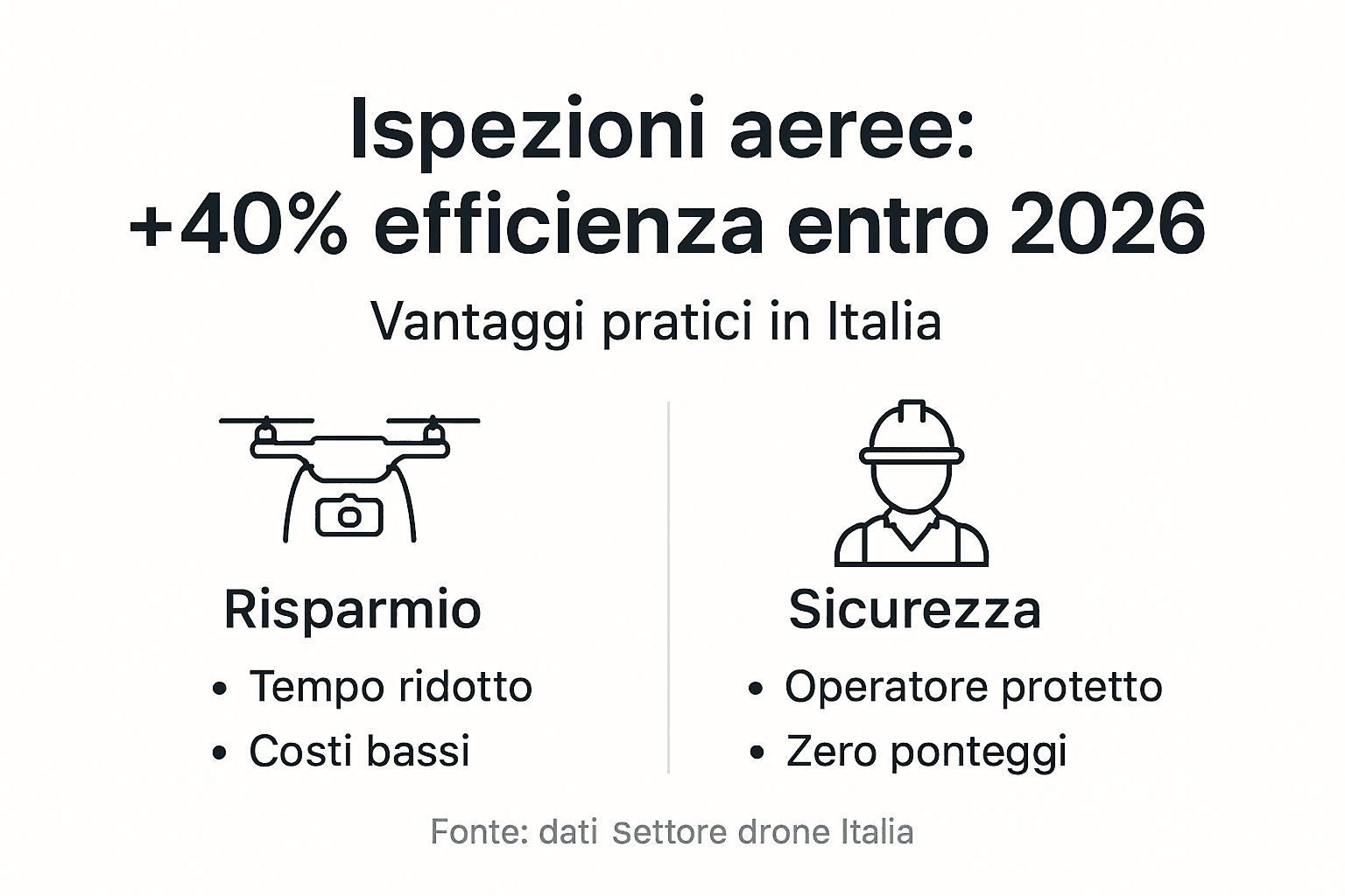 Scopri tutti i vantaggi delle ispezioni aeree con questa infografica