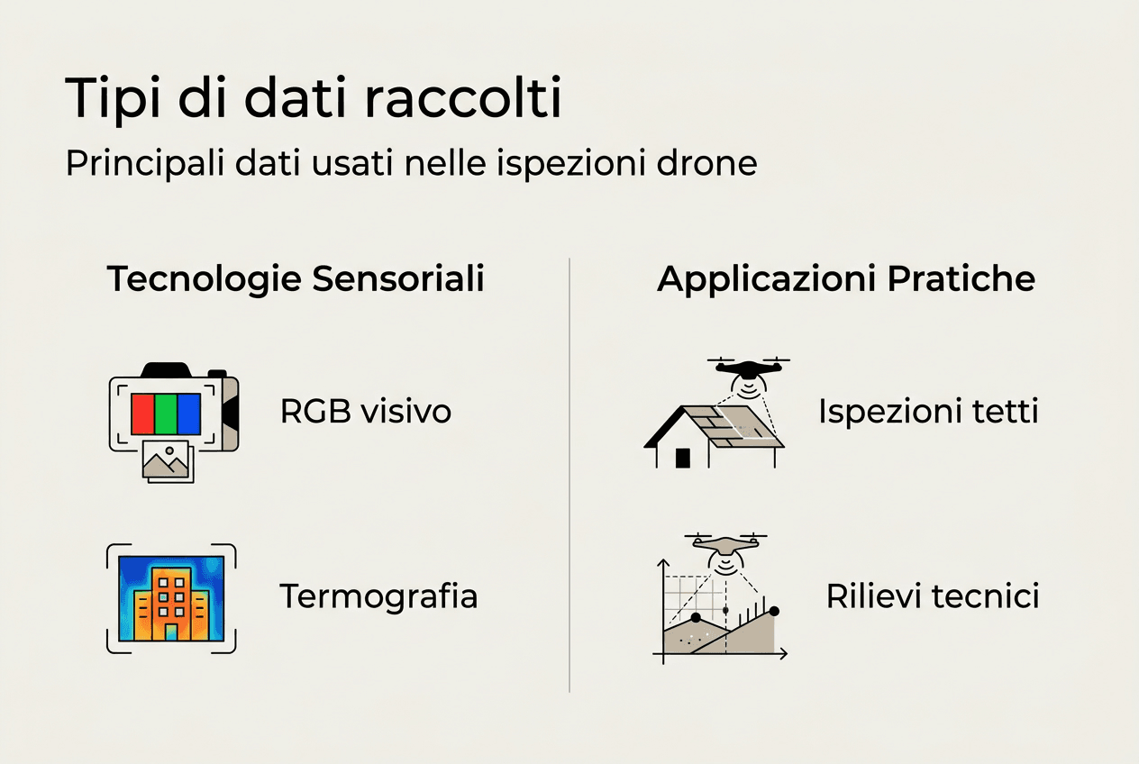 Infografica: tutte le tipologie di dati rilevati dai droni