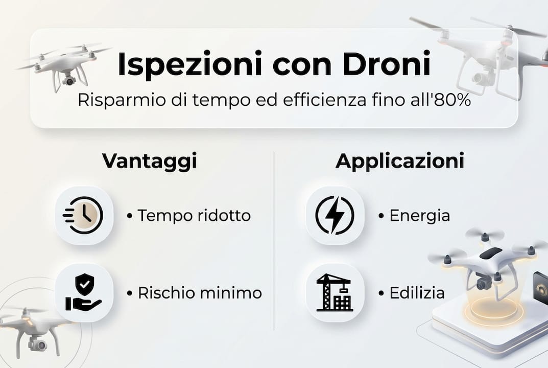 Infografica: tutti i vantaggi e le possibili applicazioni dei droni per le ispezioni
