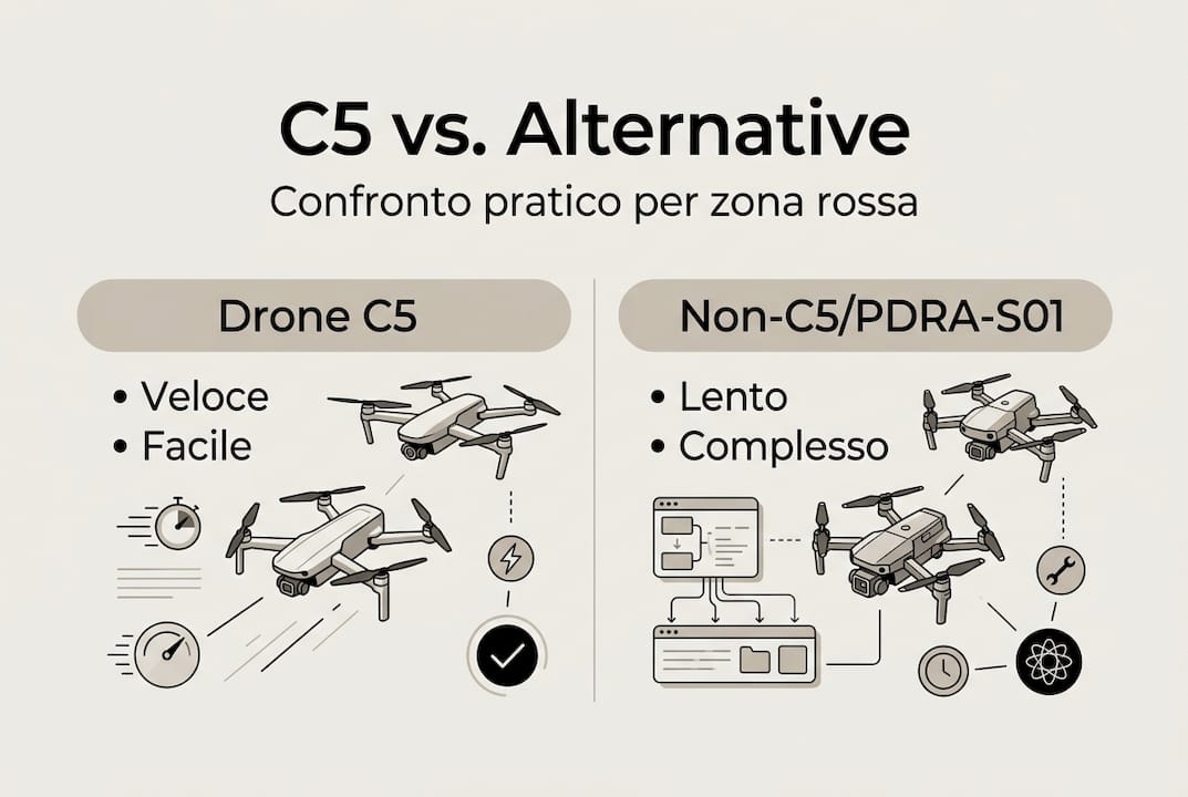 Infografica: confronto tra C5 e le principali alternative