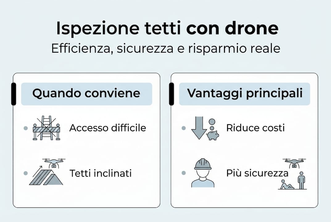 Infografica: tutti i vantaggi e le principali applicazioni delle ispezioni con drone