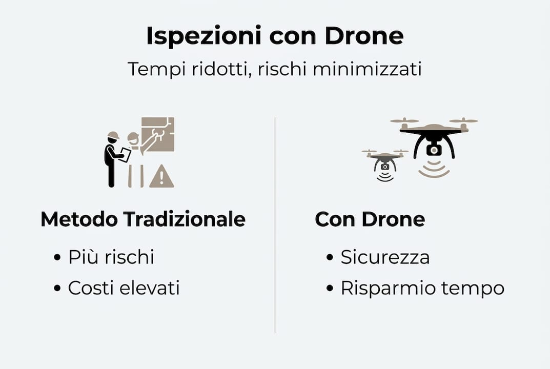Scopri tutti i vantaggi delle ispezioni effettuate con i droni: un'infografica per capire perché convengono davvero