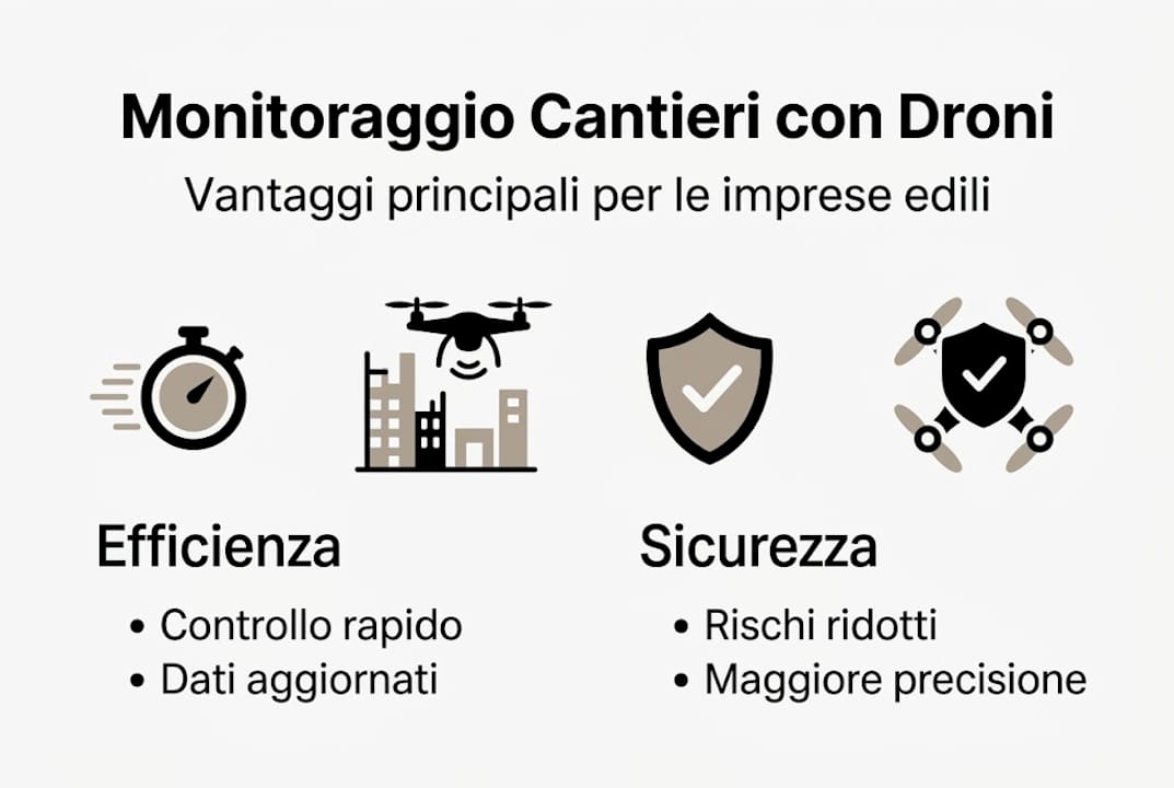 Infografica: tutti i benefici dell’utilizzo dei droni nel settore edile
