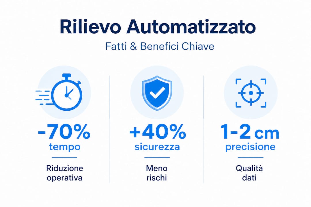 Infografica con dati su tempi, sicurezza e precisione