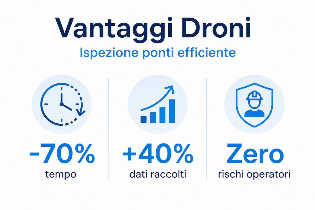 Infografica: perché scegliere i droni per le ispezioni dei ponti