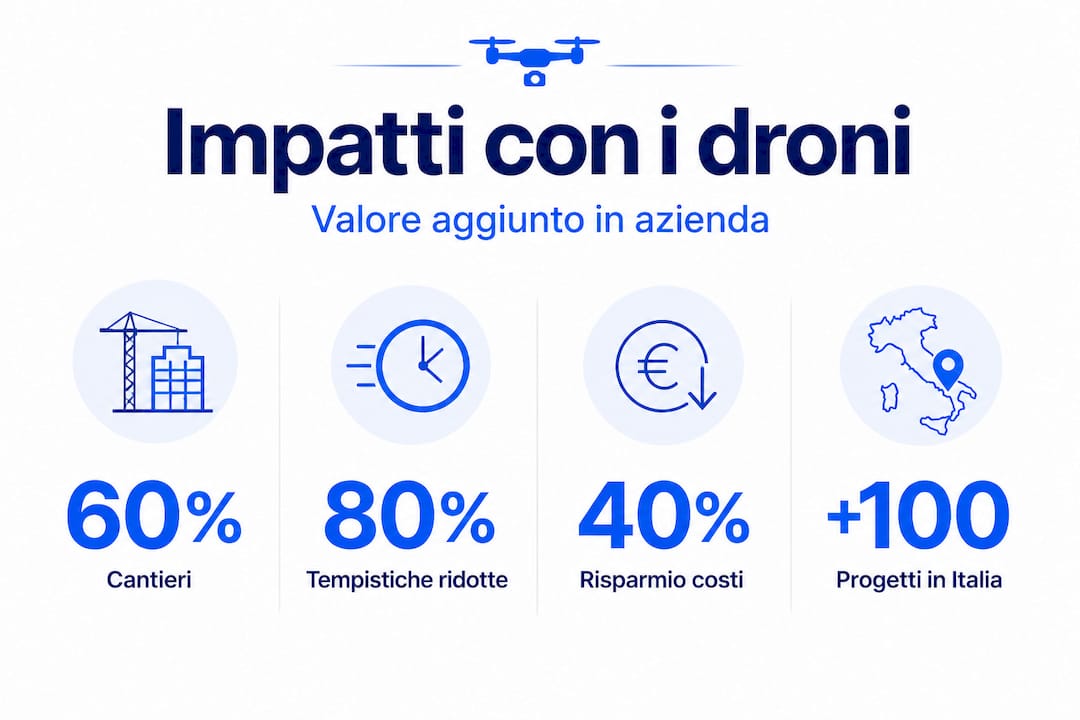 Infografica: tutti i vantaggi dei video aziendali realizzati con droni, raccontati attraverso dati e statistiche