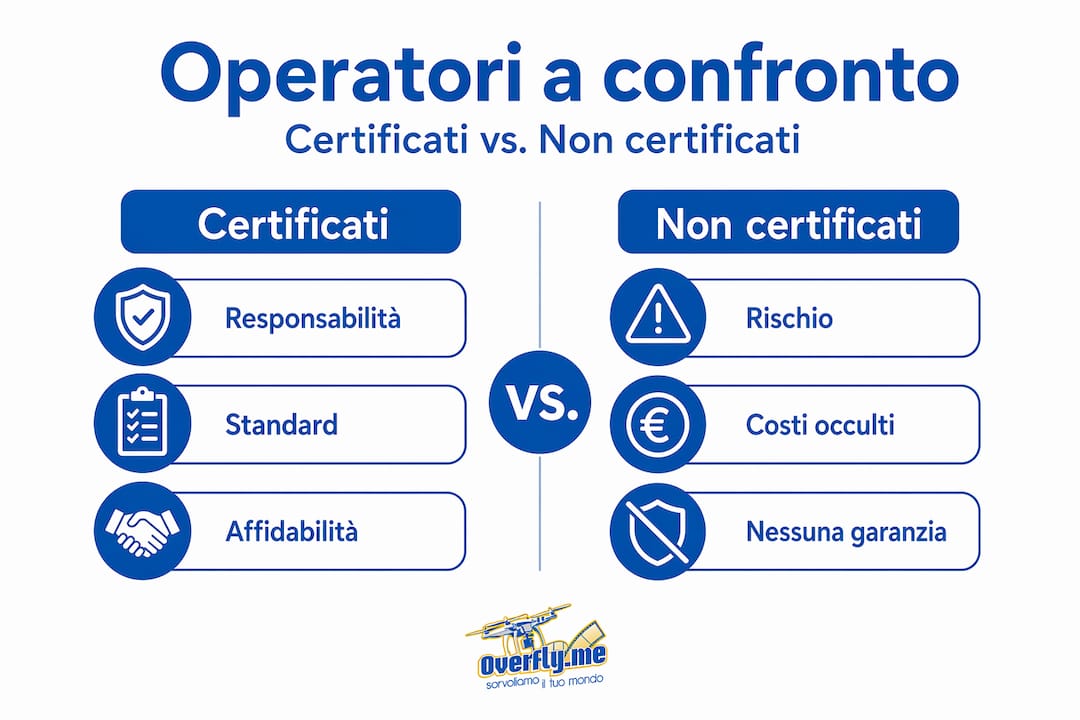Infografica: differenze tra operatori con certificazione e senza