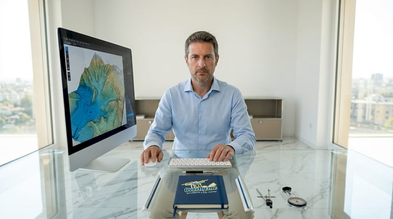 Un esperto sta esaminando un modello 3D al computer nel suo ufficio.