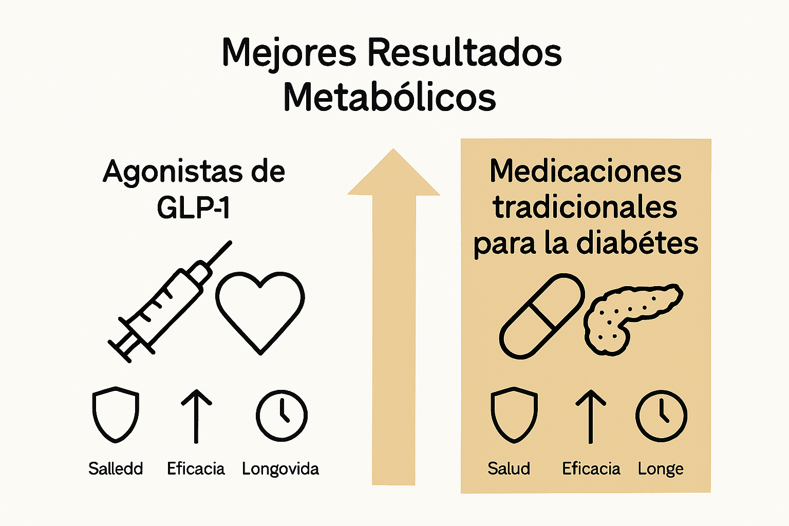 Infographic comparing GLP-1 and other treatments
