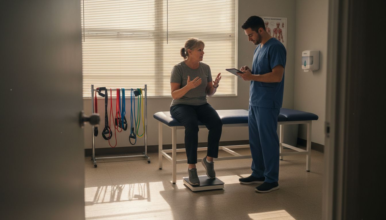 Patient and clinician discuss modern therapy options