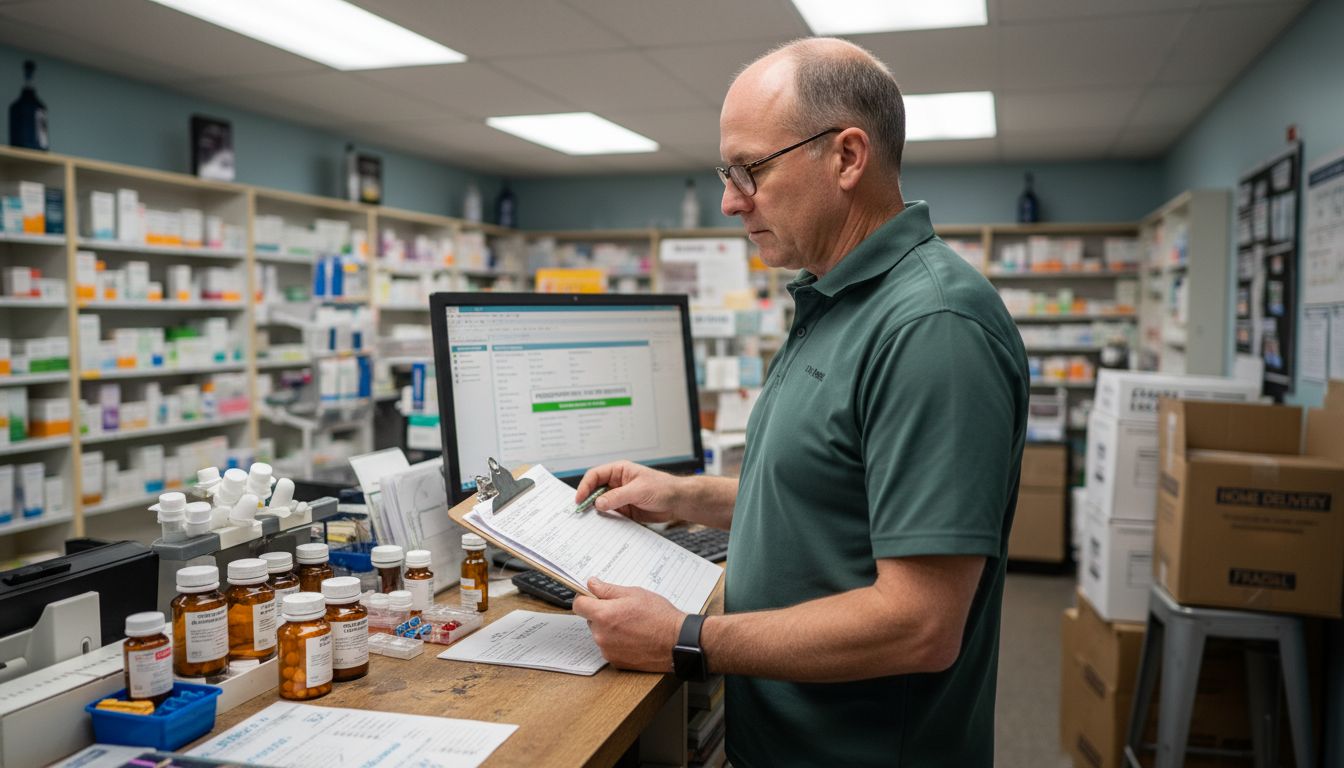 Pharmacist reviews hormone telehealth prescriptions