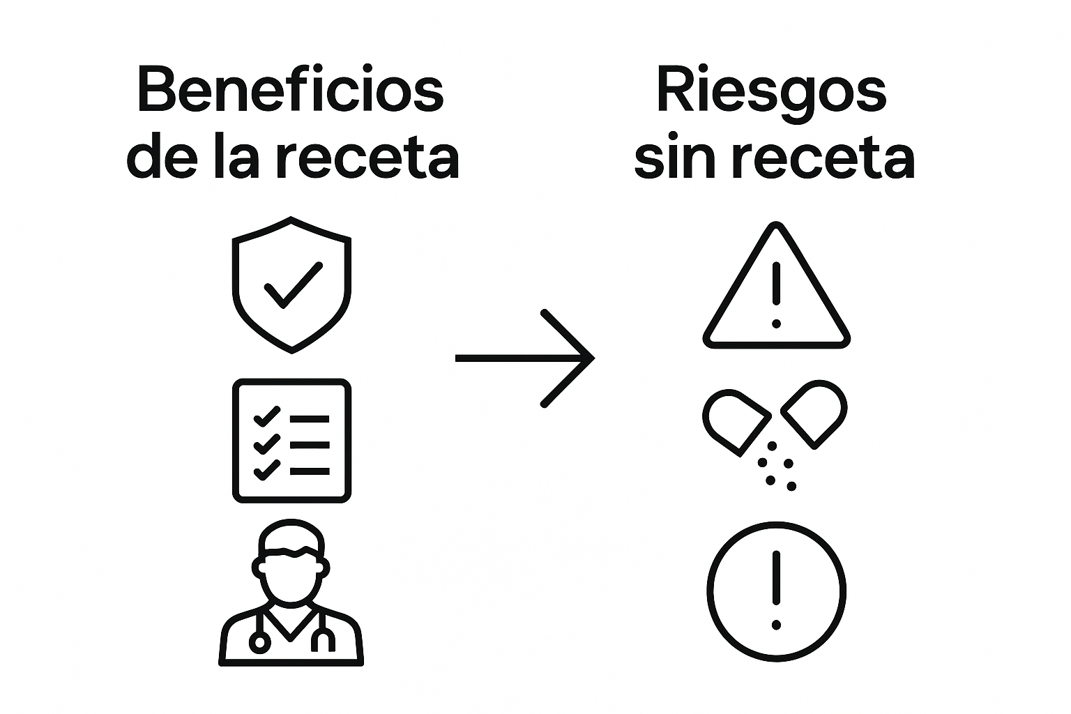Infografía: ventajas y posibles riesgos de los medicamentos recetados