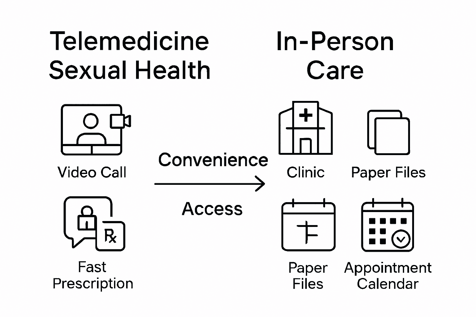 Comparison of telemedicine and in-person sexual healthcare