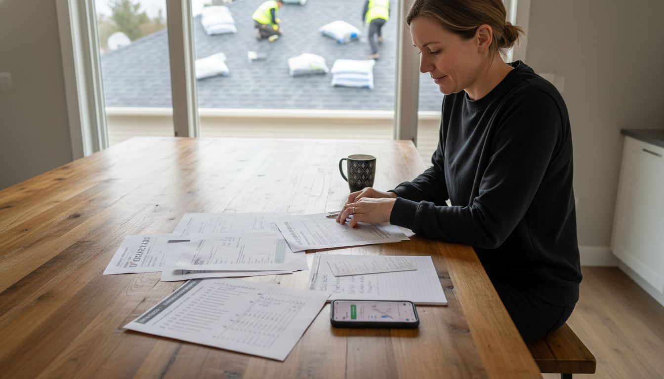 roof financing paperwork