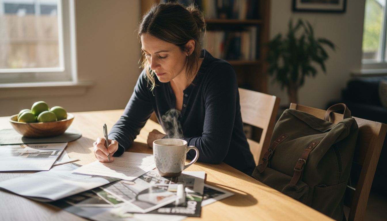 Homeowner reviewing roofing estimate papers