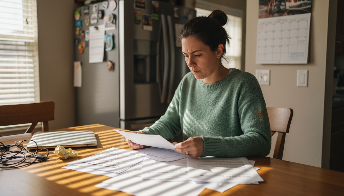 Homeowner reviewing roofing warranty and insurance documents