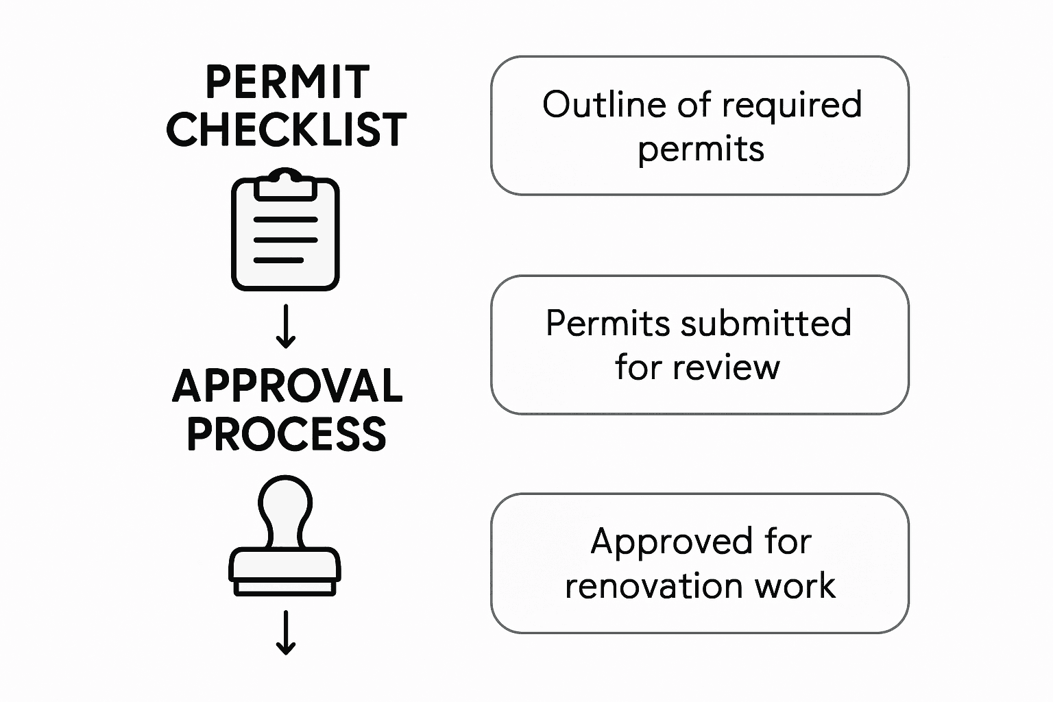 Permit approval process for renovations infographic
