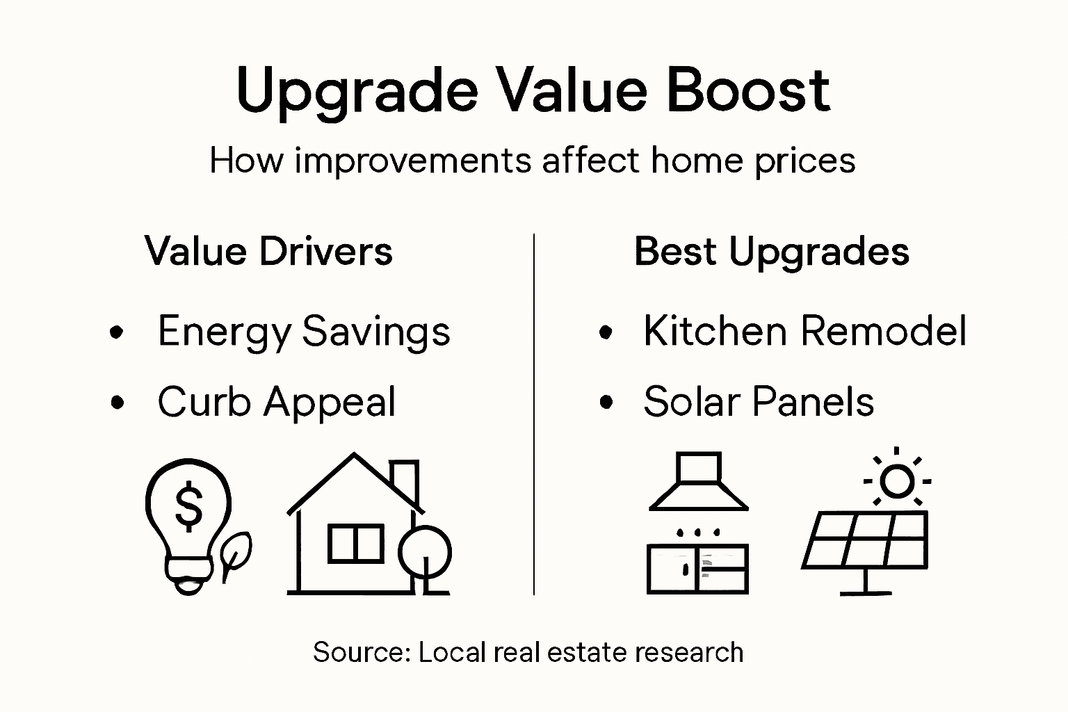 Infographic highlighting upgrade impact on property value