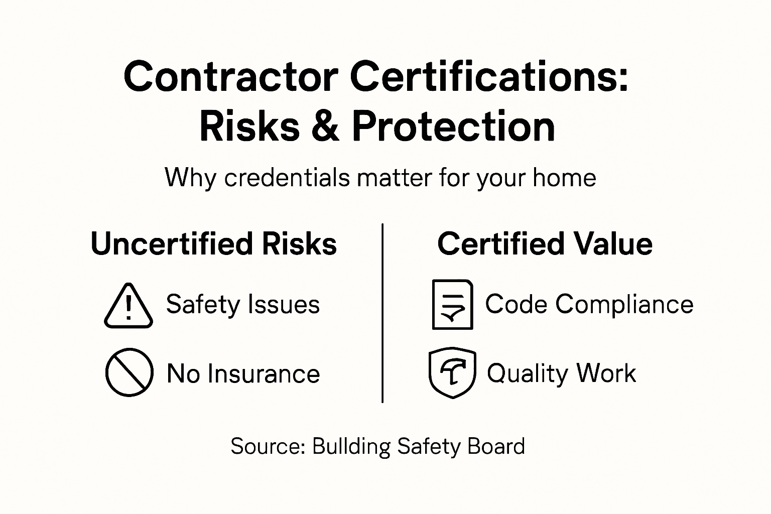 Infographic on certification risks versus benefits