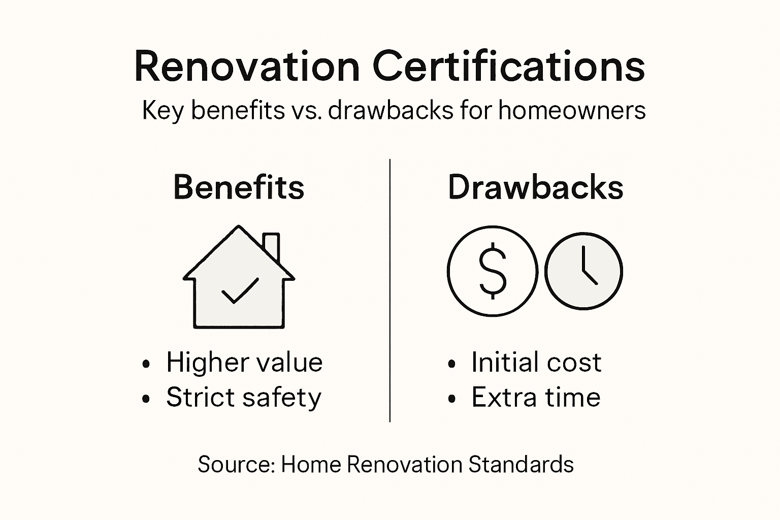 Infographic on renovation certification pros and cons