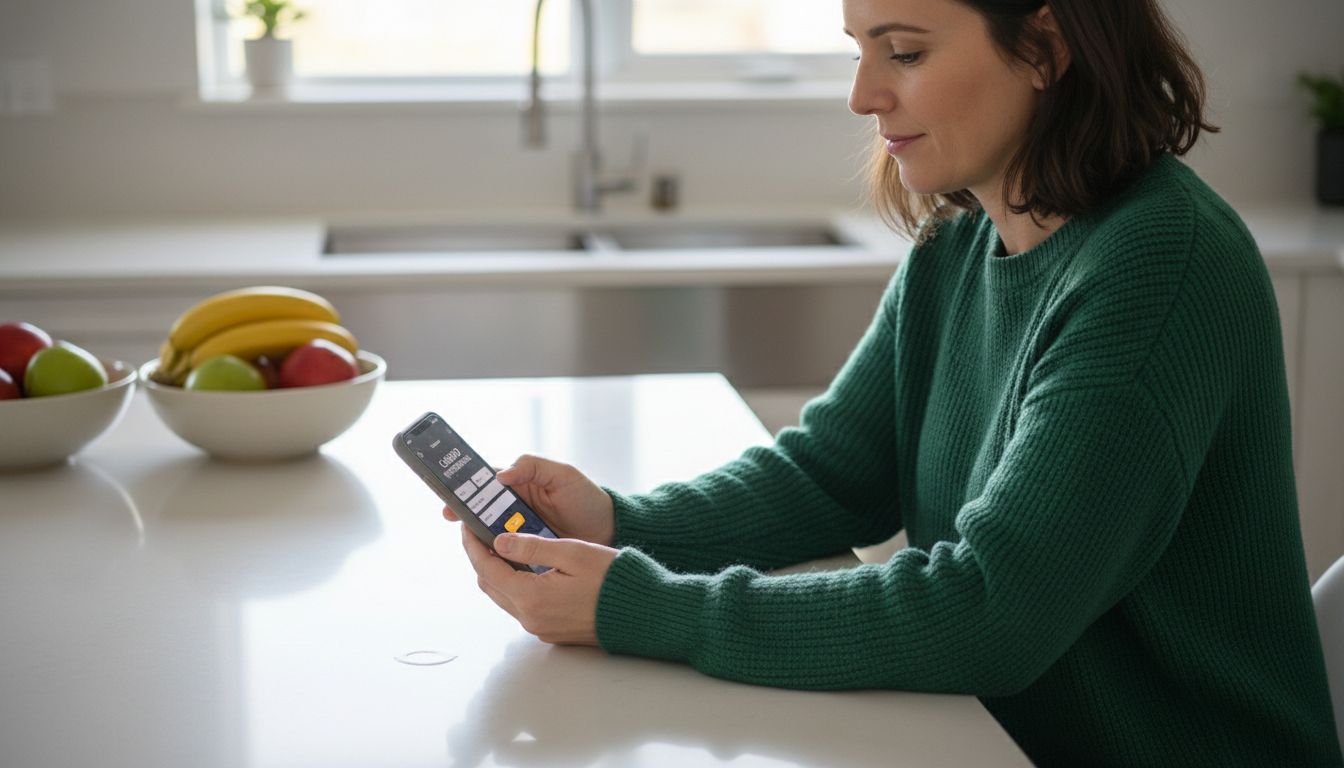 Woman reviewing casino withdrawal on phone