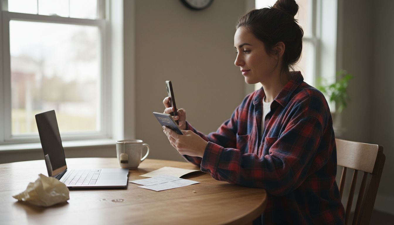 Woman verifying identity for casino account