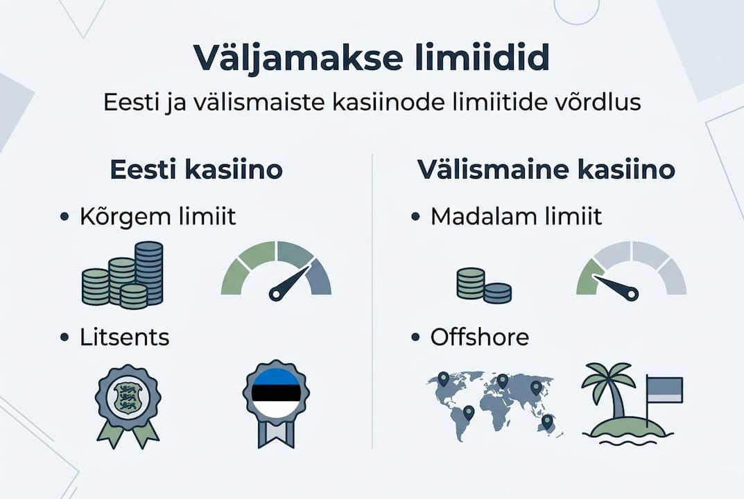 Infograafik: Eesti ja välismaa limiitide võrdlus