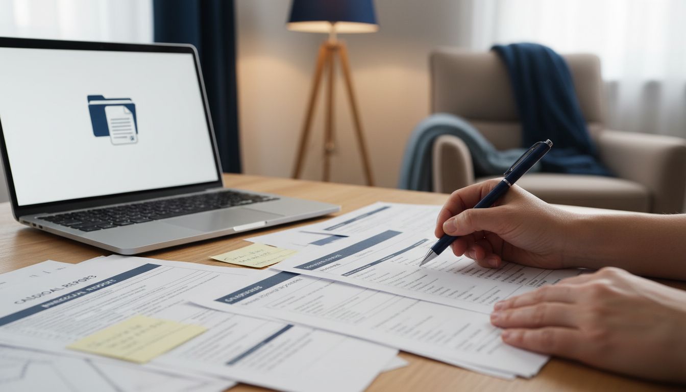 medizinische Unterlagen Dokumente Vorbereitung