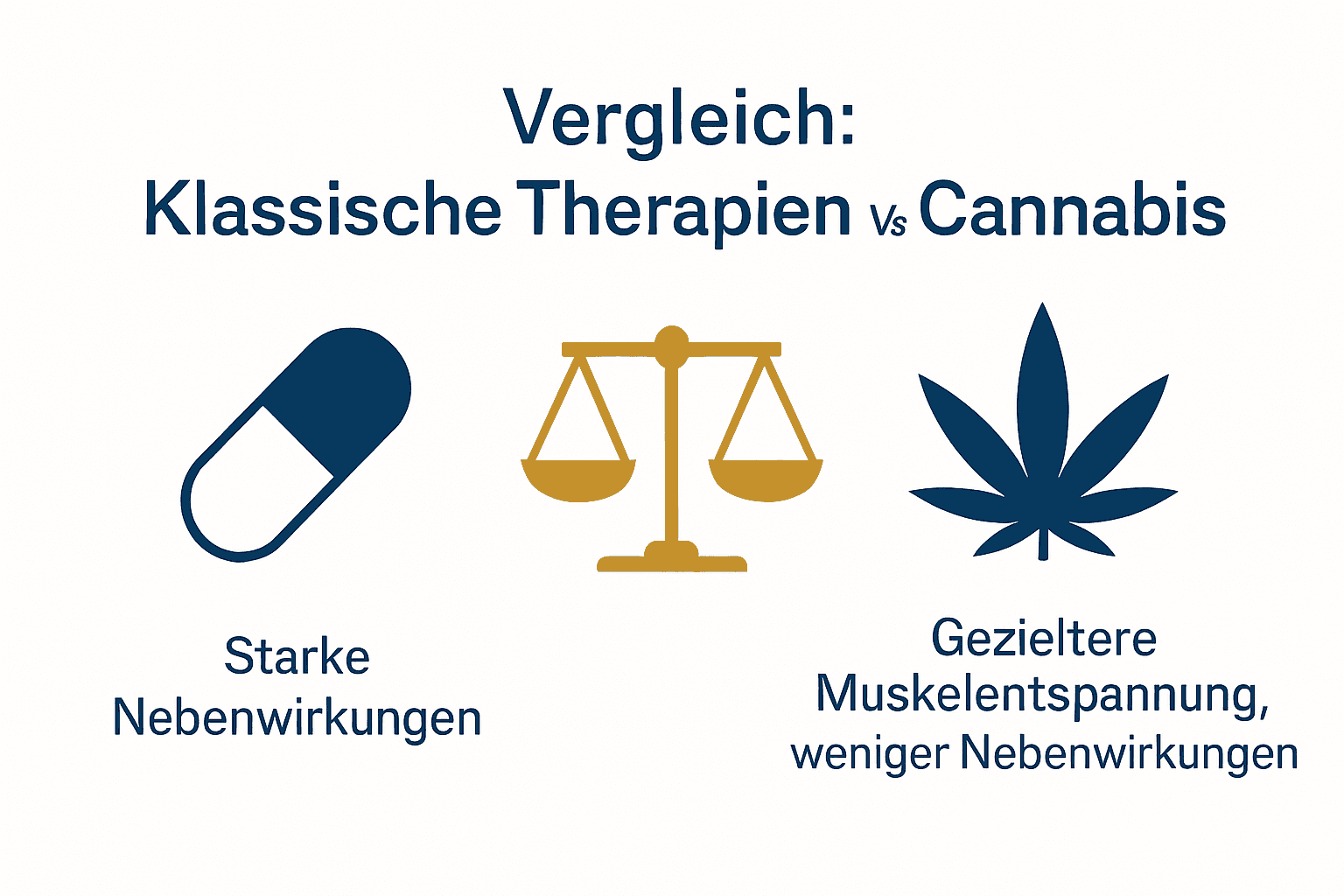 Vergleich Cannabistherapie und klassische Medikamente bei MS-Spastik
