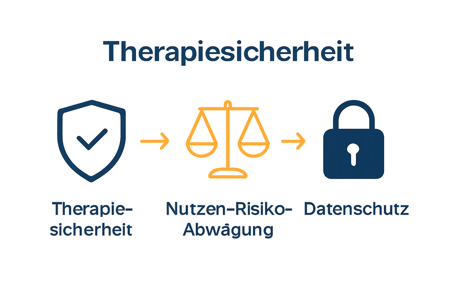 Infografik: Therapiesicherheit, Risiko, Datenschutz