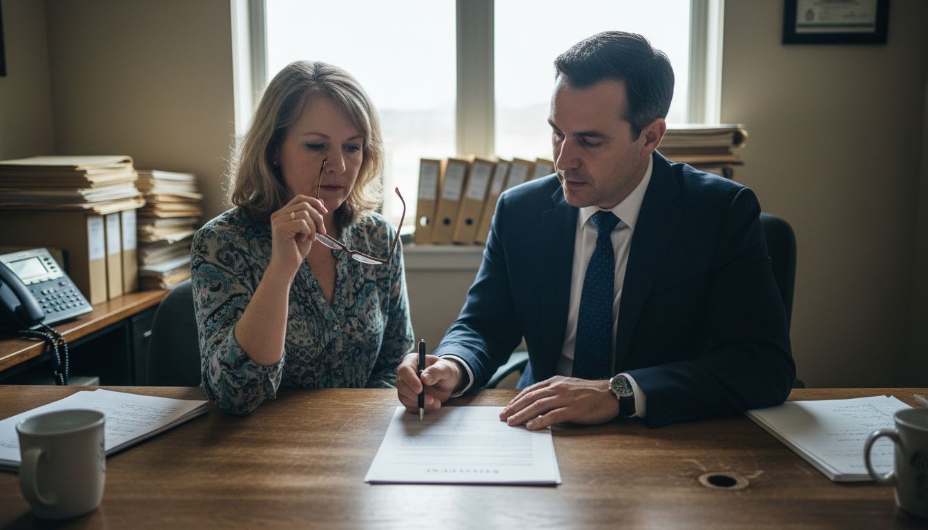 Woman receiving legal advice for patient directive