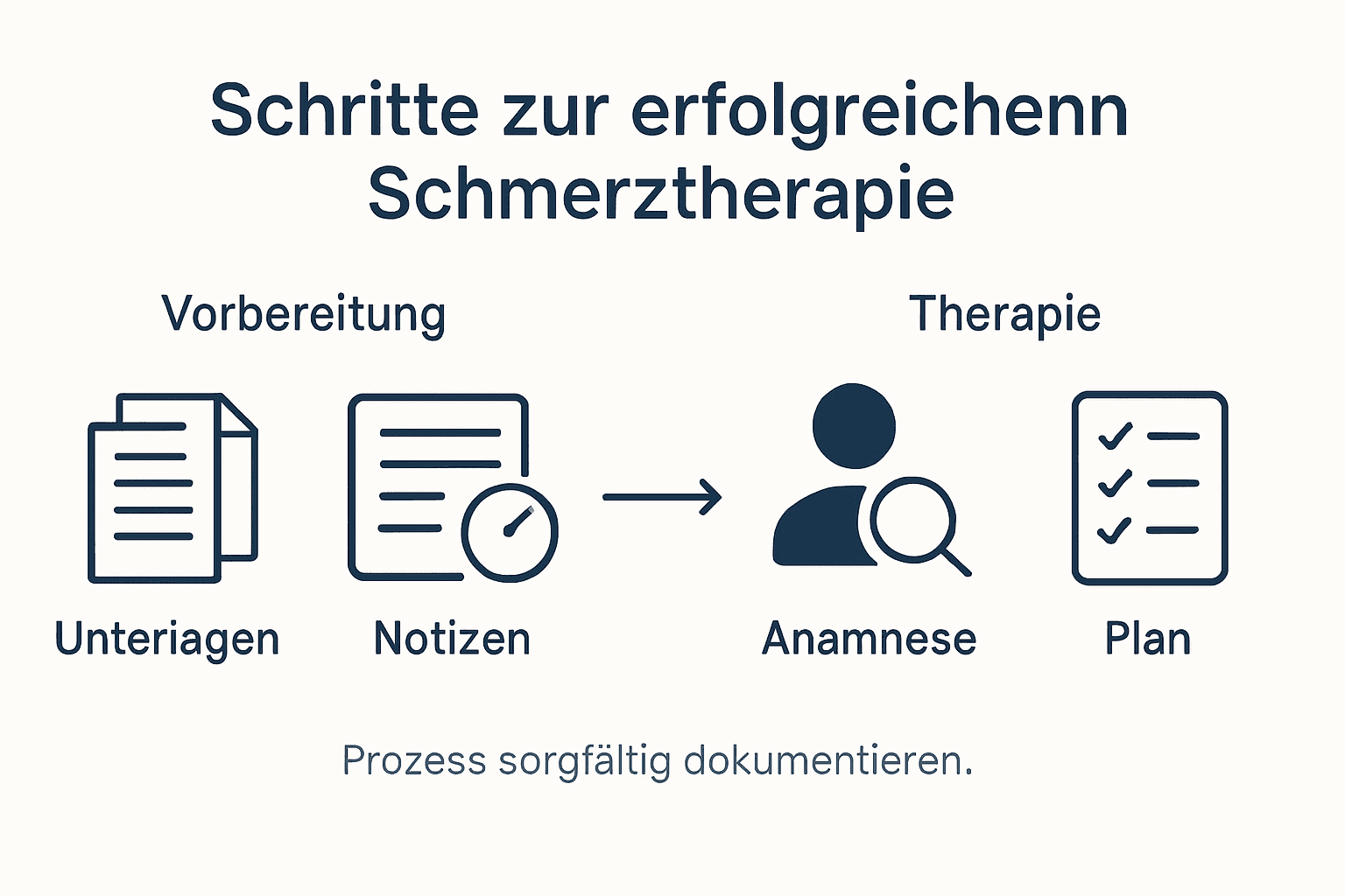 Grafische Übersicht: So läuft eine Therapie Schritt für Schritt ab