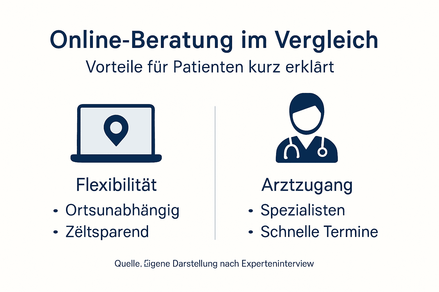 Infografik: Die wichtigsten Vorteile der digitalen Arztberatung